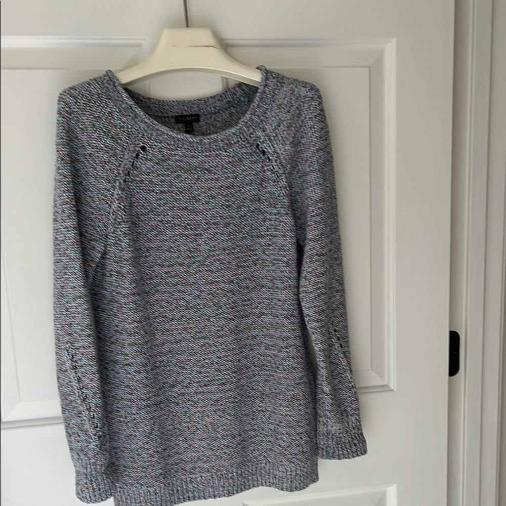 Chic Gray Knit Sweater by Talbots
